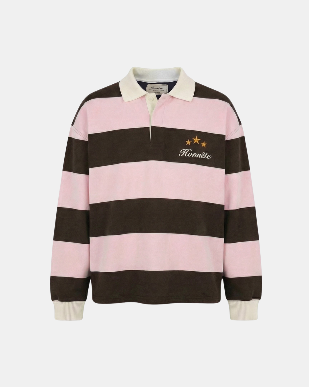 Brown Striped Rugby Polo