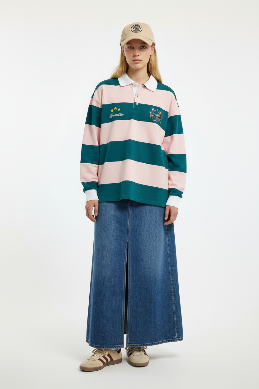 Evergreen OG Striped Rugby Polo