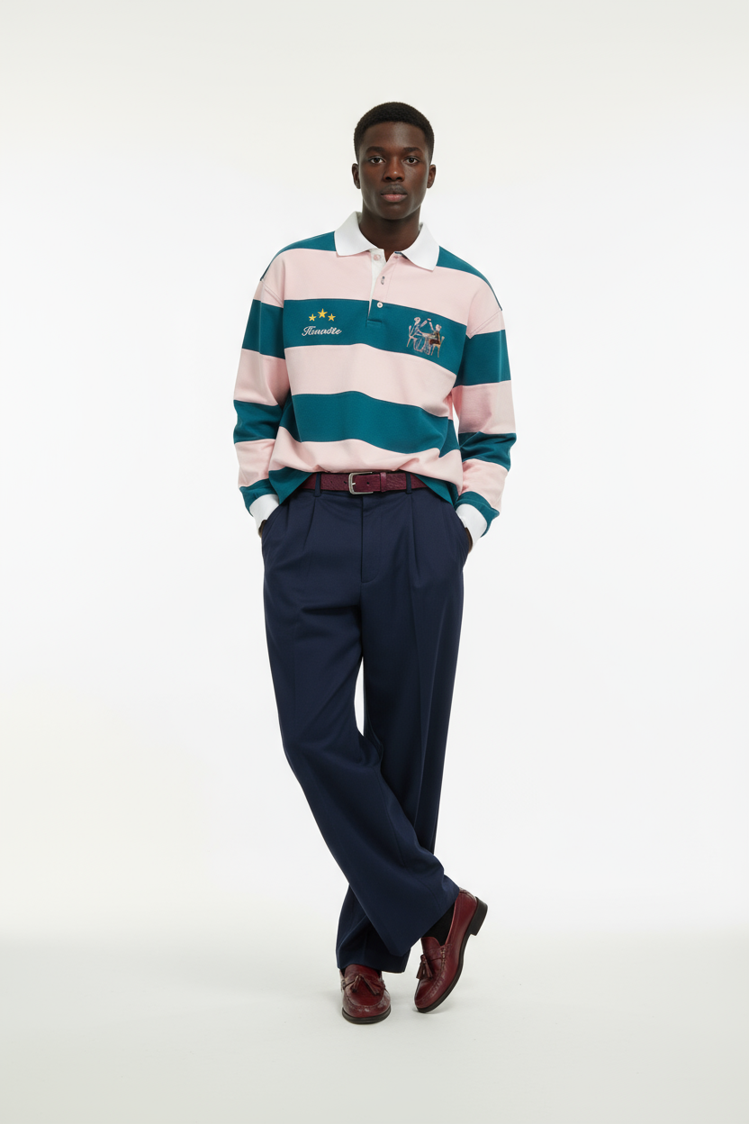 Evergreen OG Striped Rugby Polo