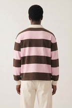 Brown Striped Rugby Polo