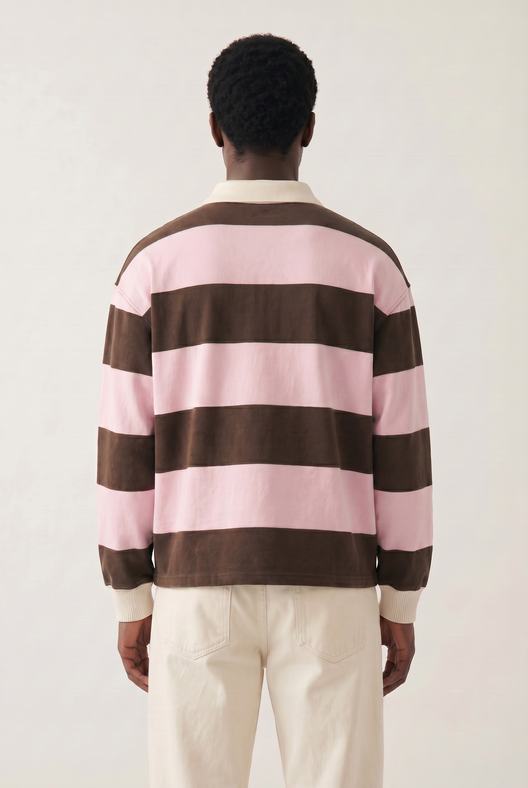 Brown Striped Rugby Polo