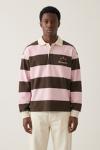 Brown Striped Rugby Polo