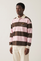 Brown Striped Rugby Polo