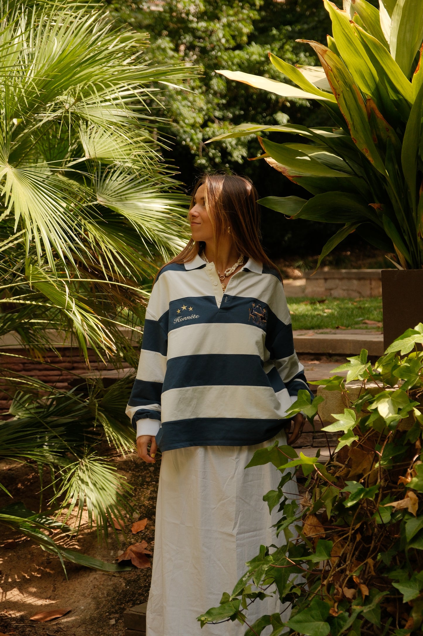 Navy OG Striped Rugby Polo