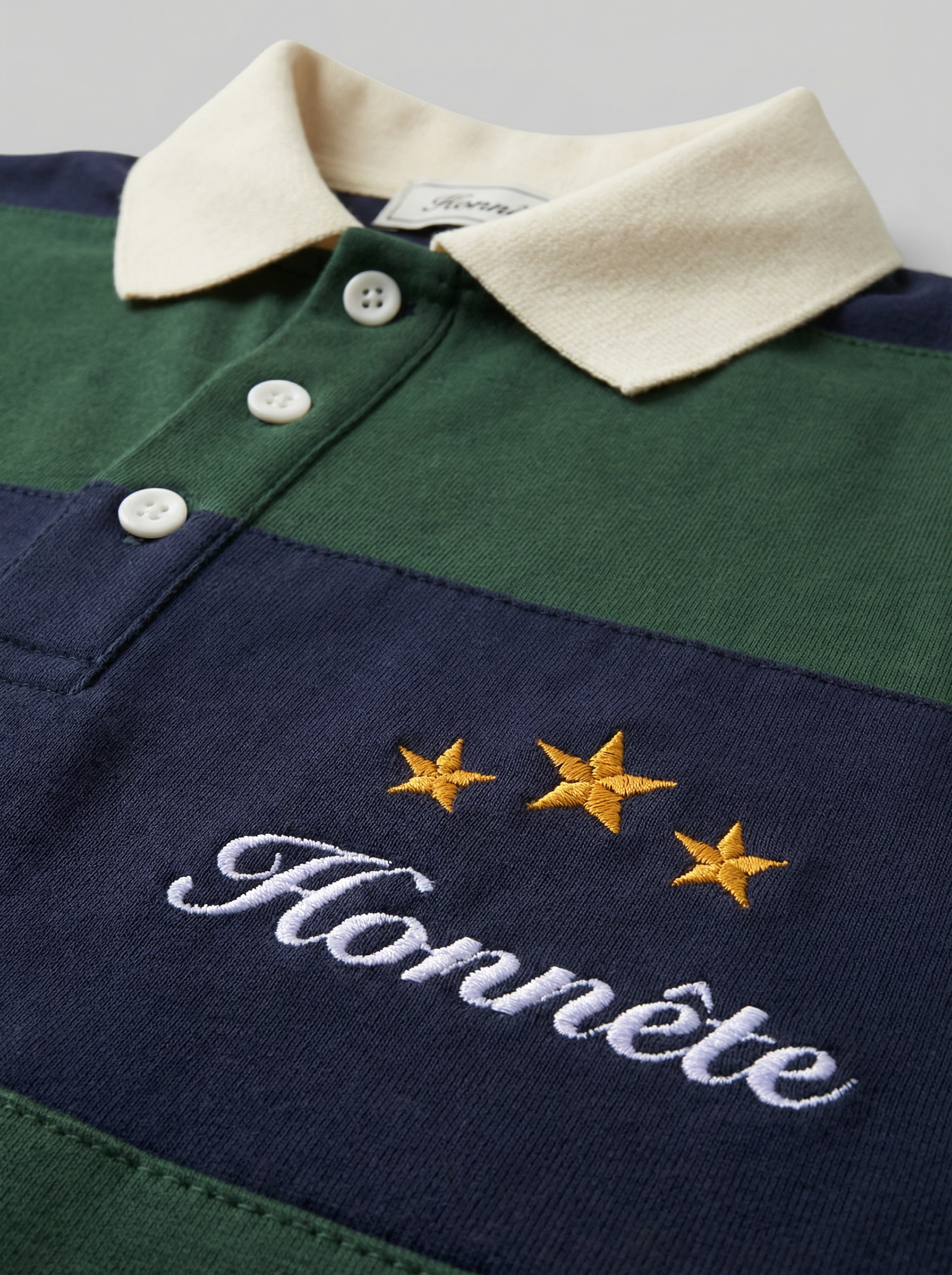 Classic Navy Striped Rugby Polo