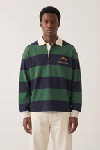 Classic Navy Striped Rugby Polo