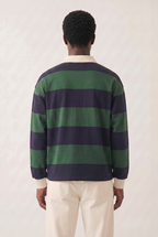 Classic Navy Striped Rugby Polo