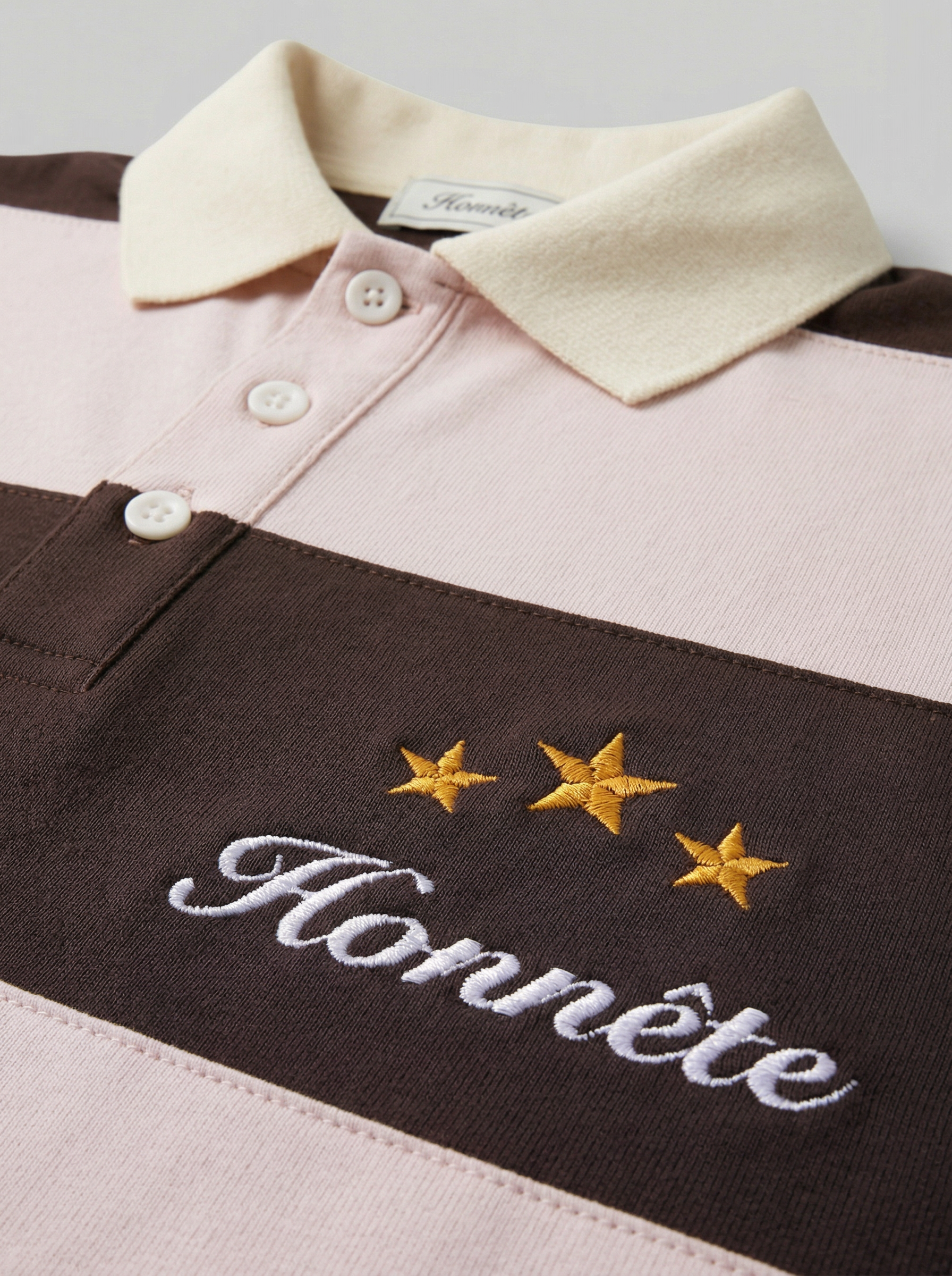 Brown Striped Rugby Polo