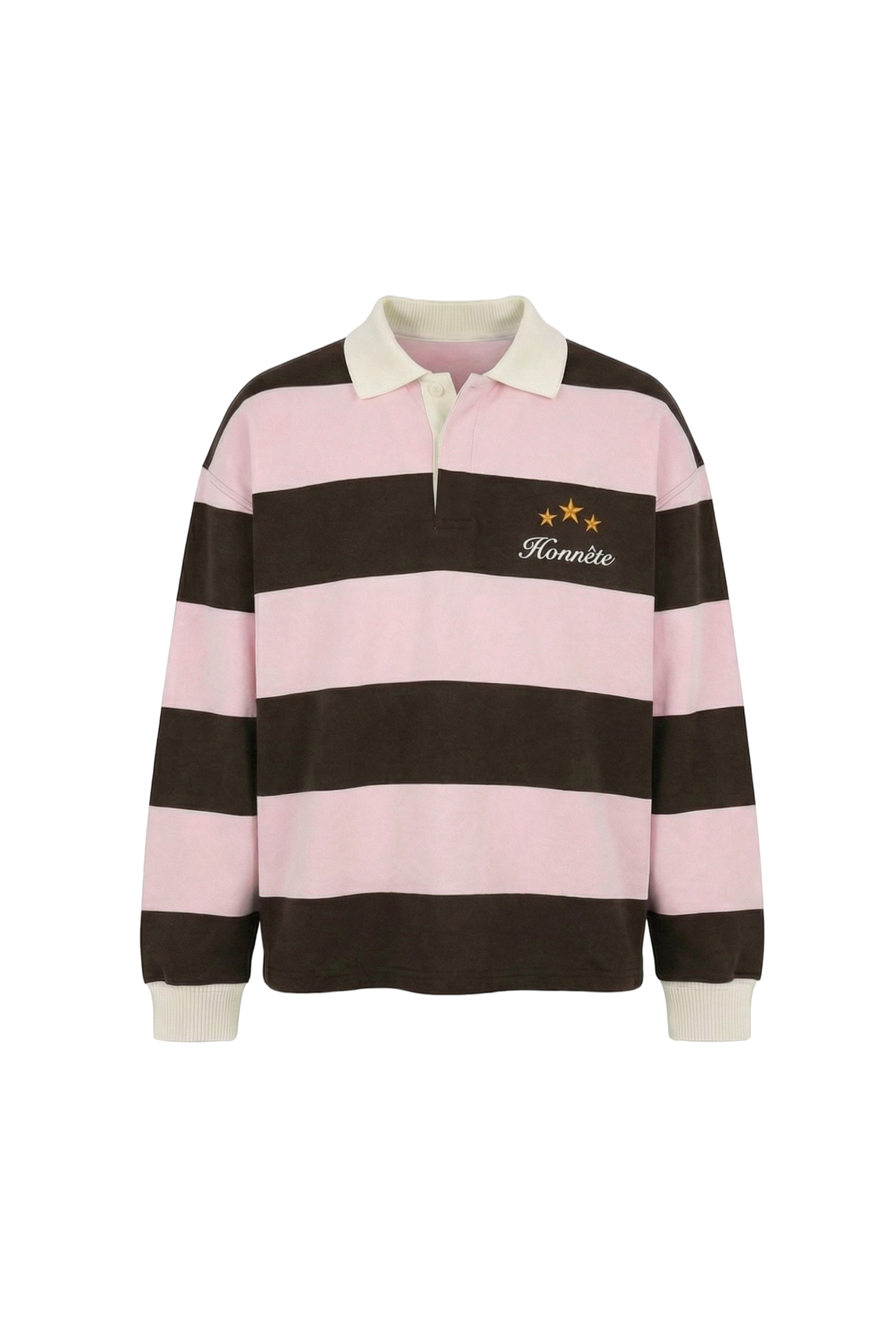 Brown Striped Rugby Polo