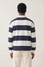Navy OG Striped Rugby Polo