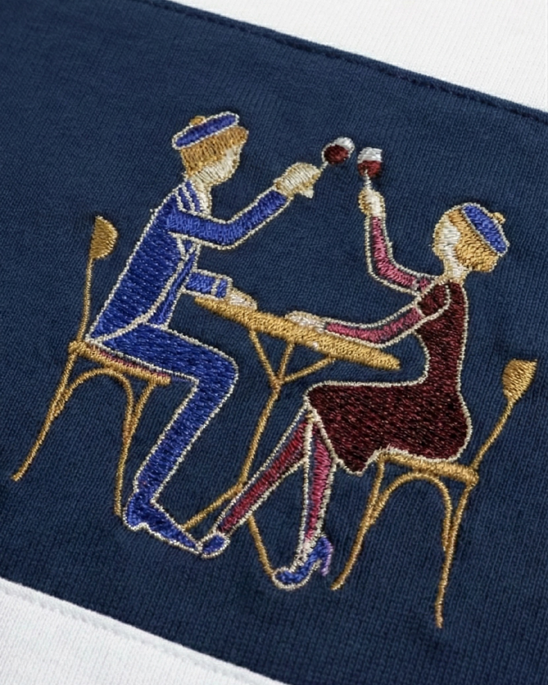 Navy OG Striped Rugby Polo